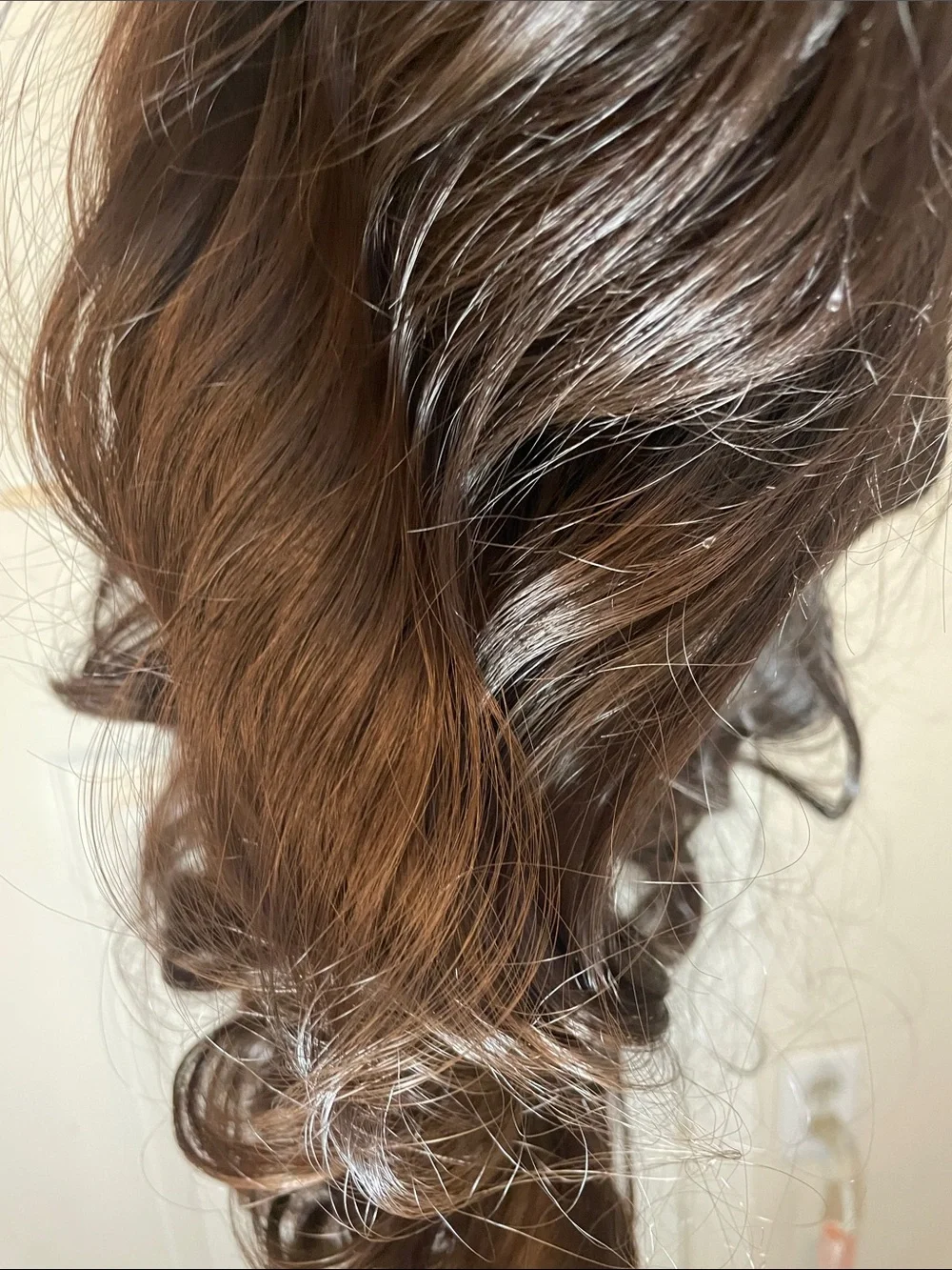 Lace Front Women's Long Wavy Wig - Dark Brown
